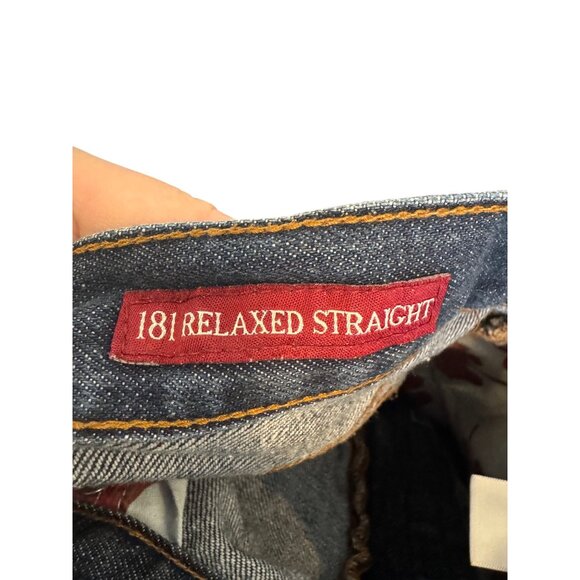 Lucky Brand 181 Relaxed Straight Jeans Mens 32x30 Dark Wash Cotton Denim Casual - Picture 4 of 6